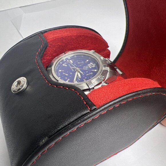 TAG HEUER CN1112 Chronograph Blue Dial Quartz Men's Date 39mm Steel 200M Watch - Picture 8 of 8